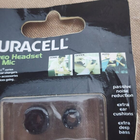 Duracell Passive Noise Reduction Black Stereo Headset with Hands Free Mic - Picture 10 of 16